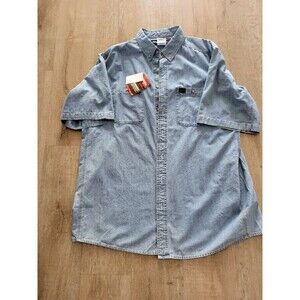 Wrangler Men's Shirt Riggs Workwear Short Sleeve, 2-Pocket Room to Move Comfort